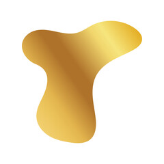 Liquid Fluid Golden Gradient random organic shapes