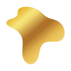 Liquid Fluid Golden Gradient random organic shapes