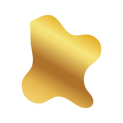 Liquid Fluid Golden Gradient random organic shapes