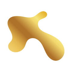Liquid Fluid Golden Gradient random organic shapes