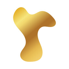 Fototapeta premium Liquid Fluid Golden Gradient random organic shapes