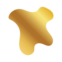 Liquid Fluid Golden Gradient random organic shapes