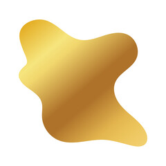Liquid Fluid Golden Gradient random organic shapes