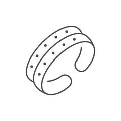 Metal bracelet line outline icon