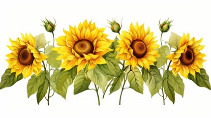 sunflower isolated on white background