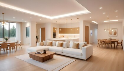 Fototapeta premium Photo interior modern design room 3d illustration