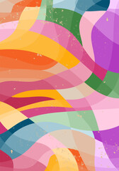 Abstract illustration, creative concept of summer with bright and rich colors, modern abstract art design, templates for celebration, advertising, branding, banner, cover, label, poster, illustration,