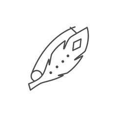 Jewelry brooch line outline icon