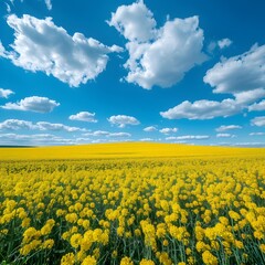 Fototapeta premium canola flower fields