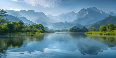 Naklejka premium Guilin's Scenic Landscapes: Best Under Heaven