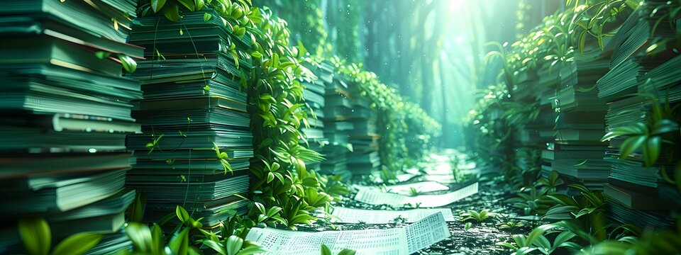 Blooming Green Takeover of Financial Reports Surrealist Transition to Sustainable Economy