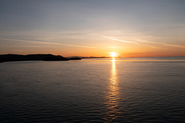 Stunning sunset over Vancouver Island, British Columbia, Canada