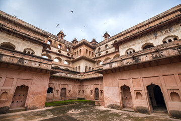 Royal Fort or Shahi Kila at Orchha, Madhya Pradesh, India.