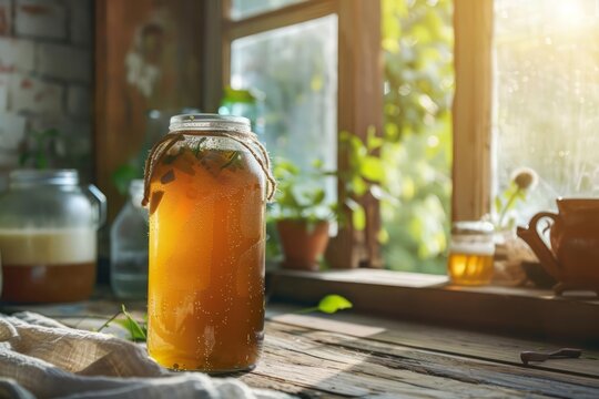 Kombucha is a fermented tea known for its probiotic benefits