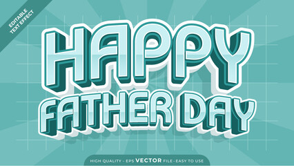 Modern Father's Day Editable Text Effect - Vector Adobe Illustrator Design