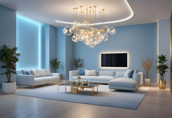 Photo interior modern design room 3d illustration