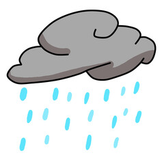 rain cloud and rain