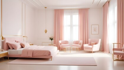 Photo interior modern design room 3d illustration