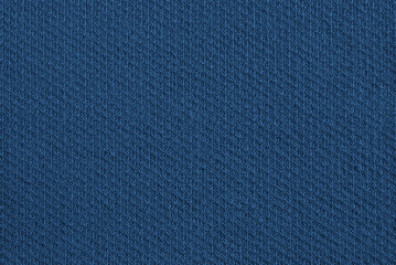 Dark blue cotton boucle fabric texture as background	
