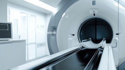 Fototapeta premium Advanced MRI Machine in Modern Medical Facility. Generative ai