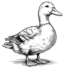 duck isolated on white