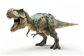 Fototapeta premium angry tyrannosaurus rex 3d render isolated on white