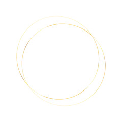Golden round frame with light effects