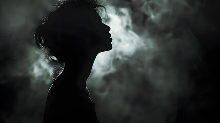 a dark silhouette, the voices in my head are loud right now