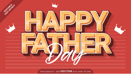 Modern Father's Day Vector Text Effect | Editable Adobe Illustrator Design