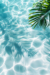 Shoal water ripples and palm tree shadows