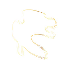 Gold liquid geometric shapes. Graphic elements