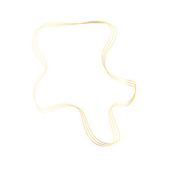 Gold liquid geometric shapes. Graphic elements