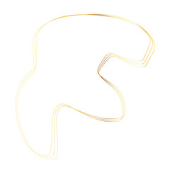 Gold liquid geometric shapes. Graphic elements