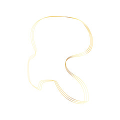 Gold liquid geometric shapes. Graphic elements