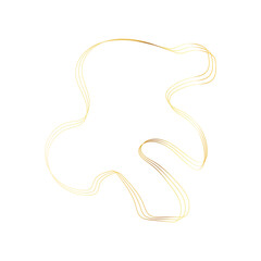 Gold liquid geometric shapes. Graphic elements