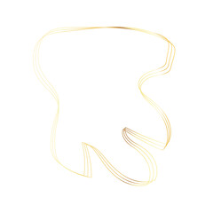 Gold liquid geometric shapes. Graphic elements