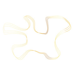 Gold liquid geometric shapes. Graphic elements