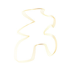 Gold liquid geometric shapes. Graphic elements