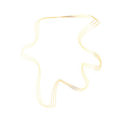 Gold liquid geometric shapes. Graphic elements