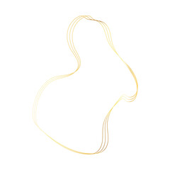Gold liquid geometric shapes. Graphic elements