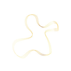 Obraz premium Gold liquid geometric shapes. Graphic elements