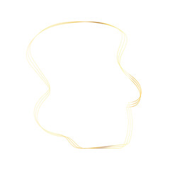 Gold liquid geometric shapes. Graphic elements