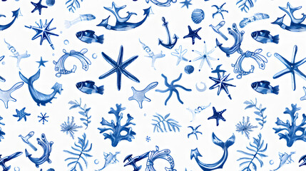 Sea life collection pattern