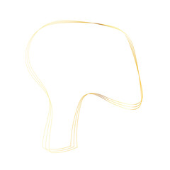 Gold liquid geometric shapes. Graphic elements