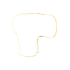 Gold liquid geometric shapes. Graphic elements