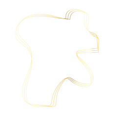 Gold liquid geometric shapes. Graphic elements