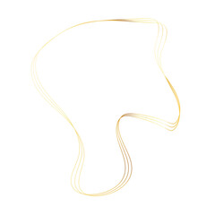 Gold liquid geometric shapes. Graphic elements