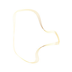 Gold liquid geometric shapes. Graphic elements