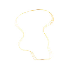 Gold liquid geometric shapes. Graphic elements