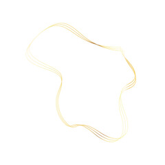 Gold liquid geometric shapes. Graphic elements